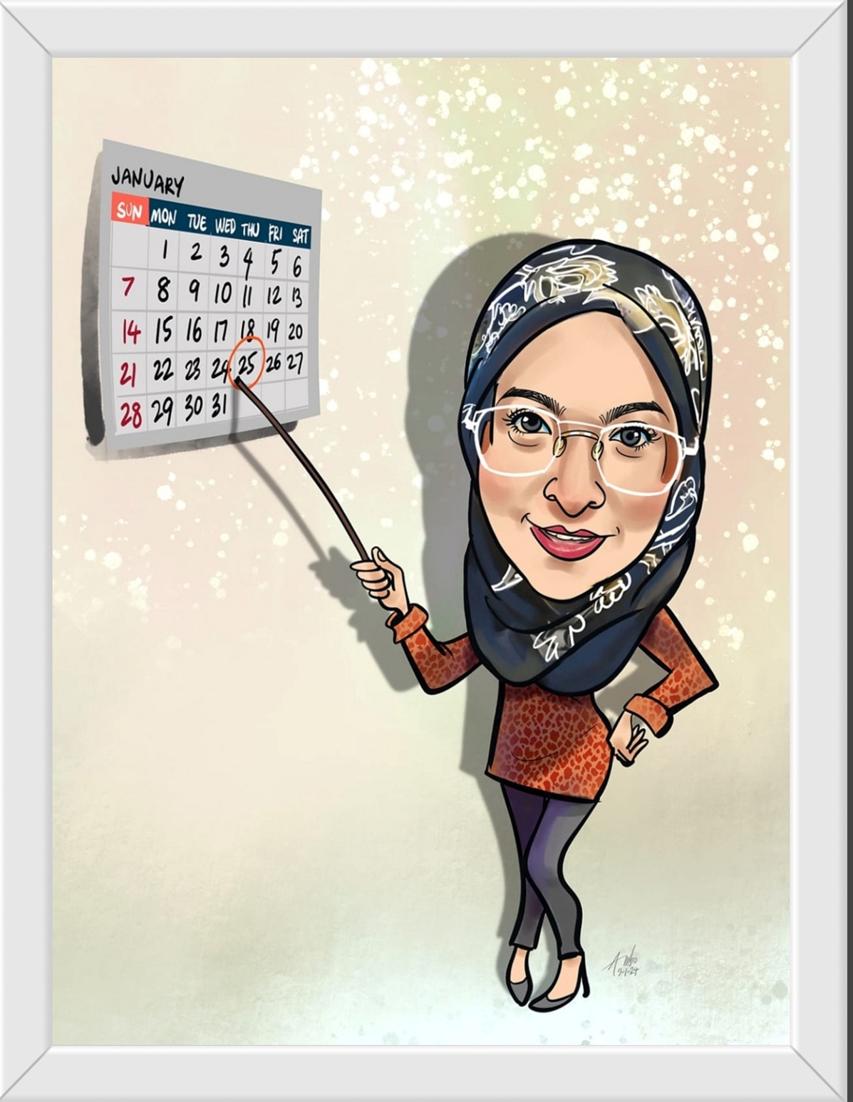 Calendar Target Cartoon Theme